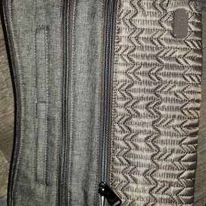 Lug Slider Quilted Brown Crossbody Bag